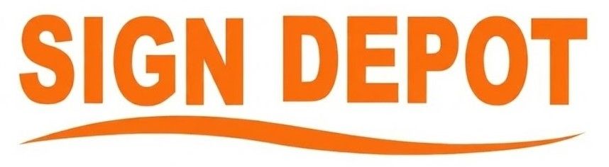 Logo for Sign Depot DC with interlocking SDDC letters in orange, purple, and gray, text below.
