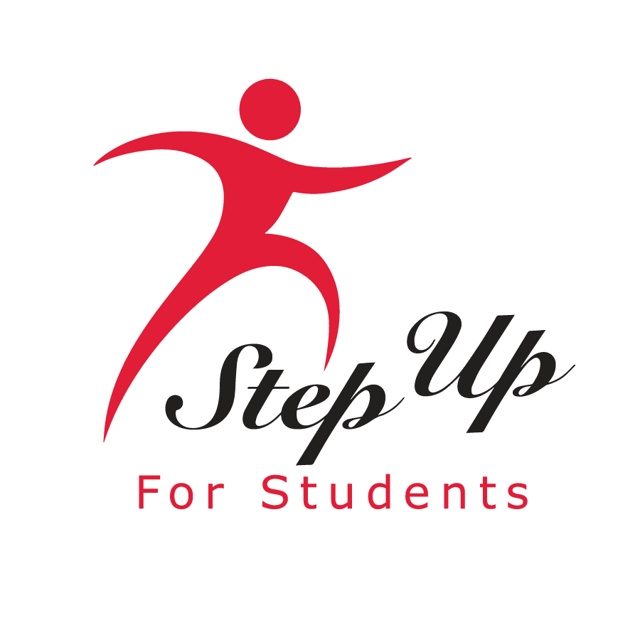 A logo for a company called step up for students