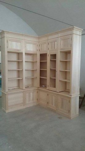 Libreria ad angolo su misura