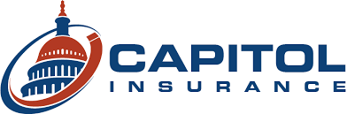 Capitol Insurance logo: A US Capitol building icon in red and blue, with text “CAPITOL INSURANCE.”