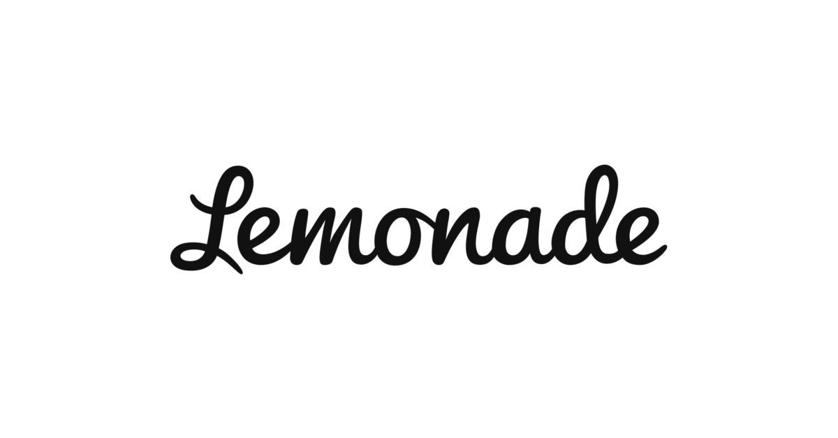 Lemonade in cursive script, black on white background.