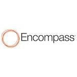 Logo for Encompass, a company name beside a series of connected orange circles.
