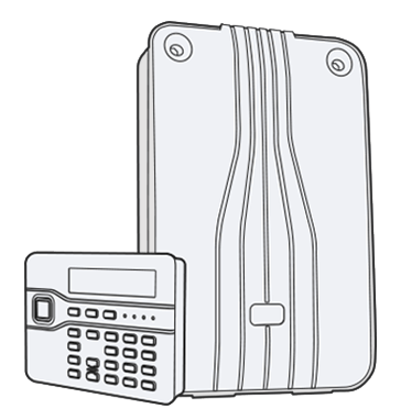 vector graphic of an alarm system
