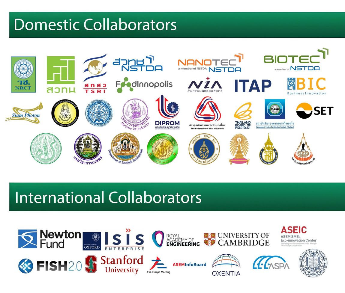 A list of domestic collaborators and international collaborators