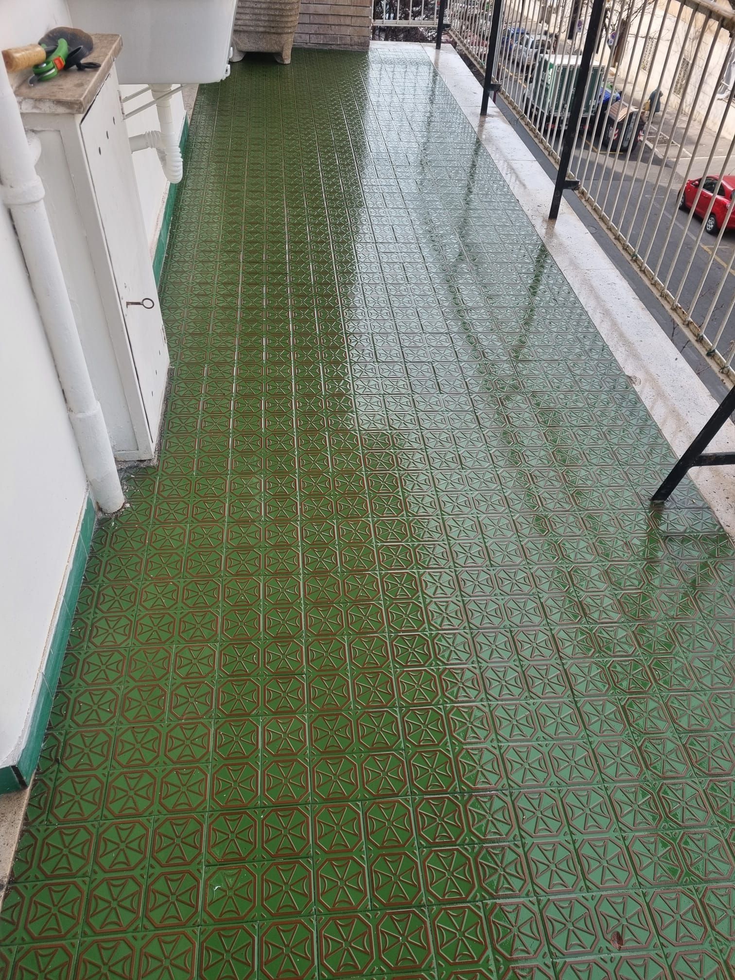 foto pulizia pavimenti esterni dopo cantiere