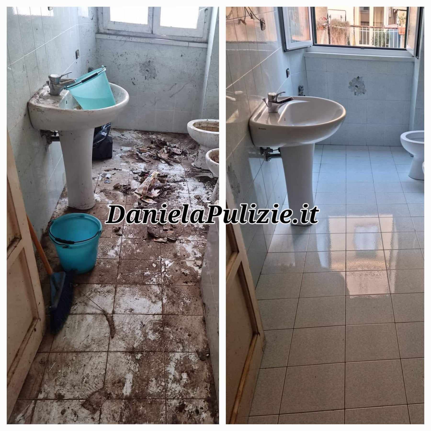 foto pulizie bagno sporco