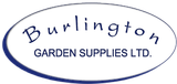 Logo for Burlington Garden Supplies Ltd., featuring the company name in a dark blue oval.