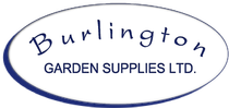Logo for Burlington Garden Supplies Ltd., featuring the company name in a dark blue oval.