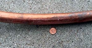 Picture of copper pipe.