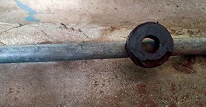 Picture of galvanized steel pipe.