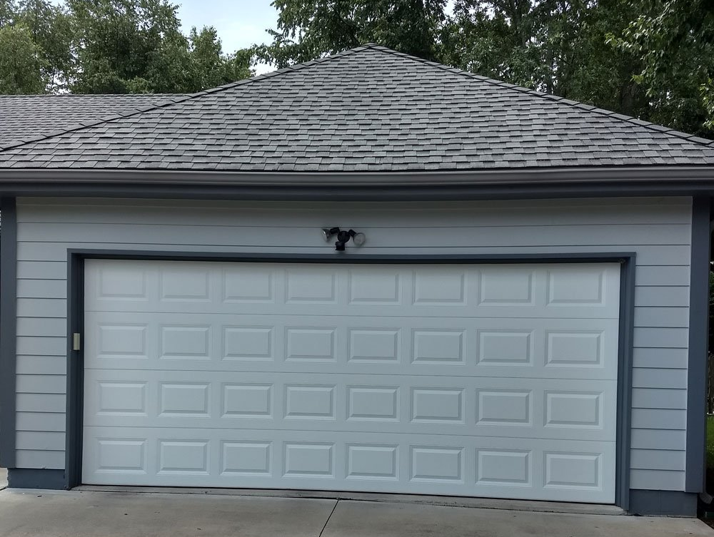 ran into garage door after