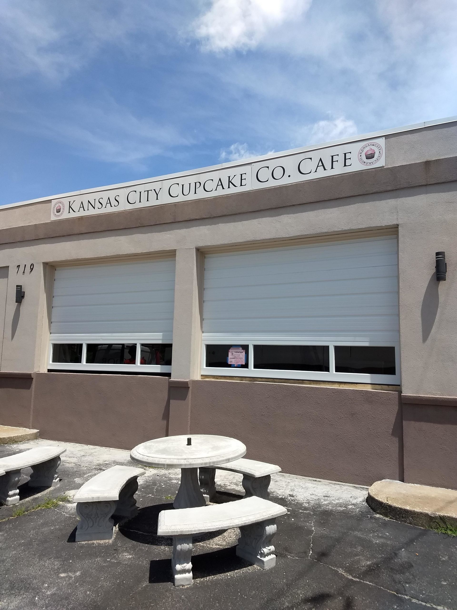 commercial garage doors at restaurant