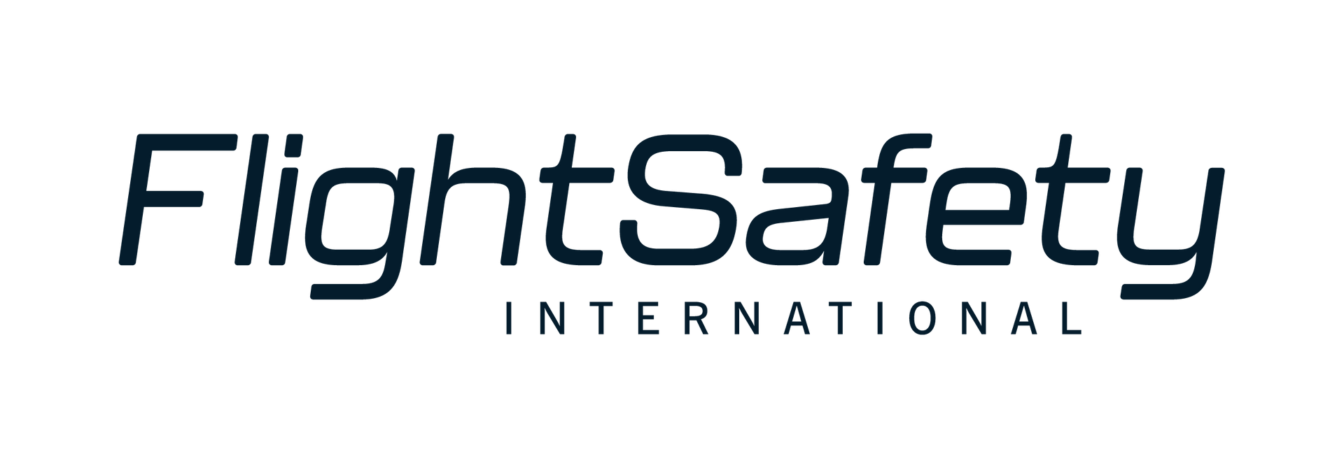 A logo for flight safety international is shown on a white background.