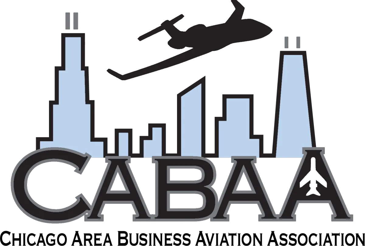 A logo for the chicago area business aviation association