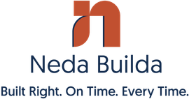 Logo for Neda Builda with tagline 