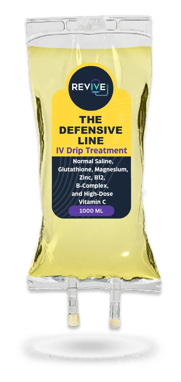 A bag of revive the steel curtain iv drip treatment