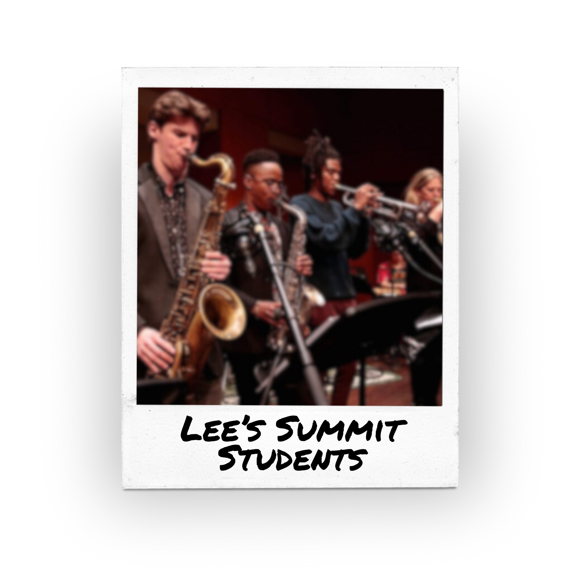 A polaroid photo of lee 's summit students