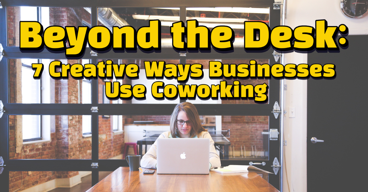 Beyond the Desk blog header i showing a professional coworking space with exposed brick walls