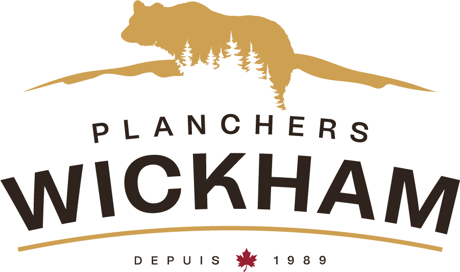 a logo for planchers wickham depuis 1989