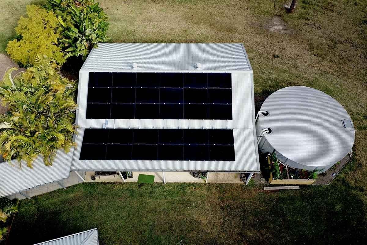 Solar Panels on a Tin Roof — Local Electrician in Port Stephens, NSW