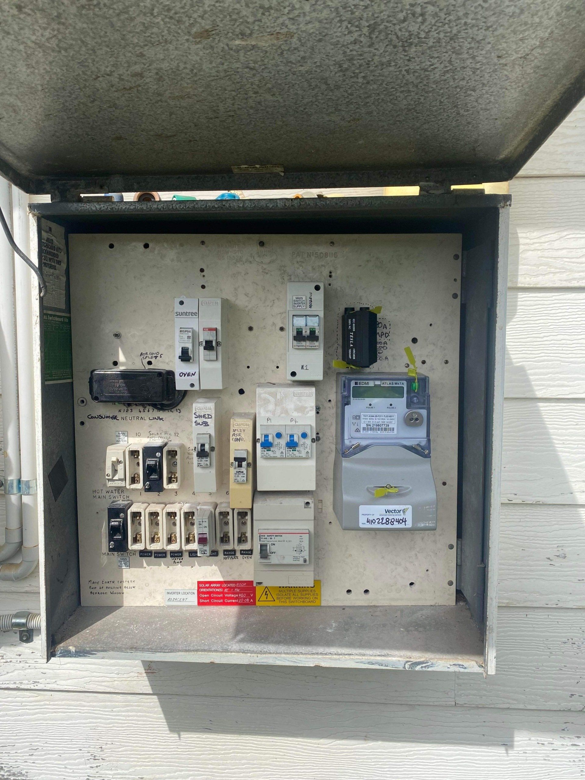 Newly Installed Electrical Switchboard — Local Electrician in Port Stephens, NSW