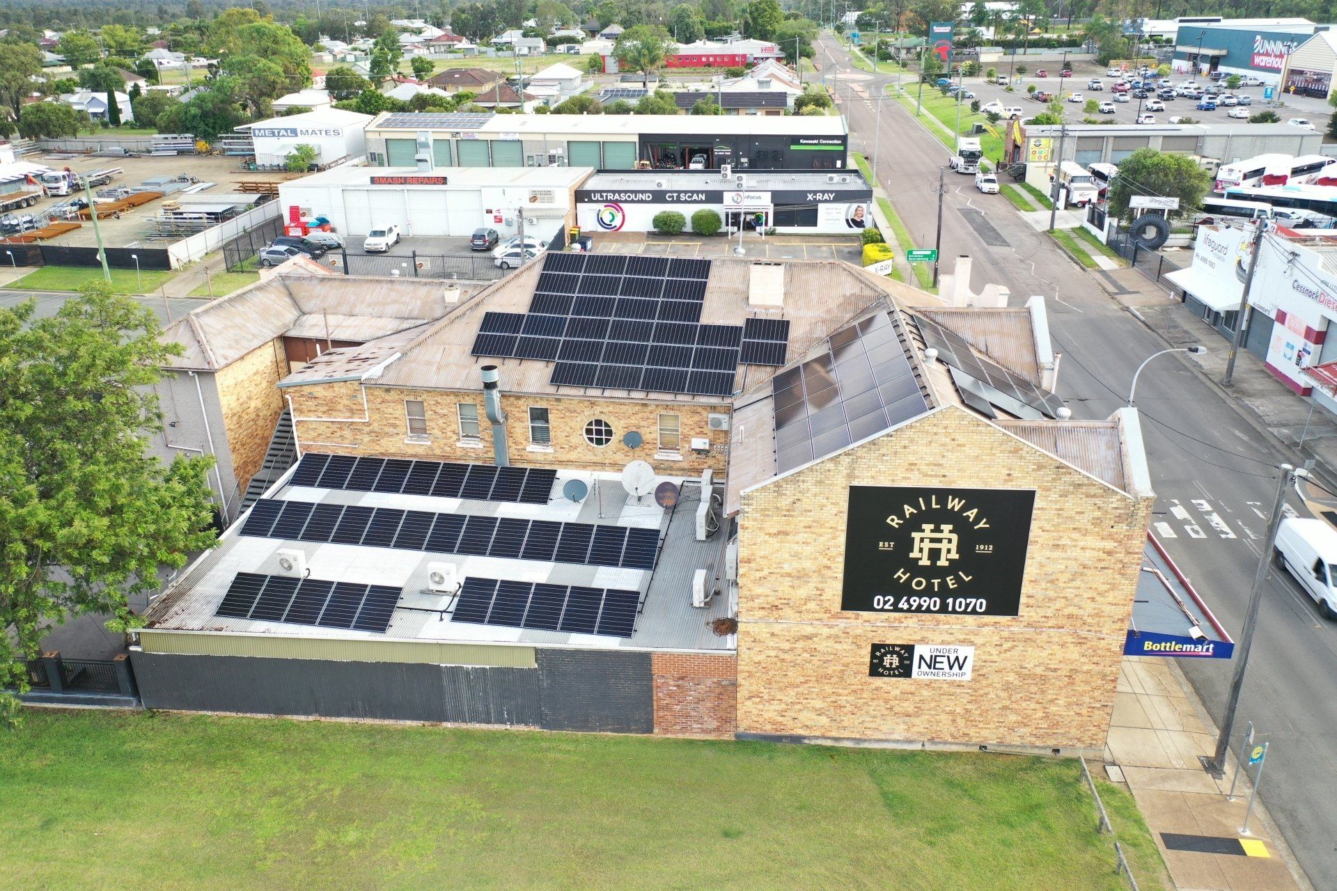 Solar Panel on Commercial Building — Local Electrician in Port Stephens, NSW
