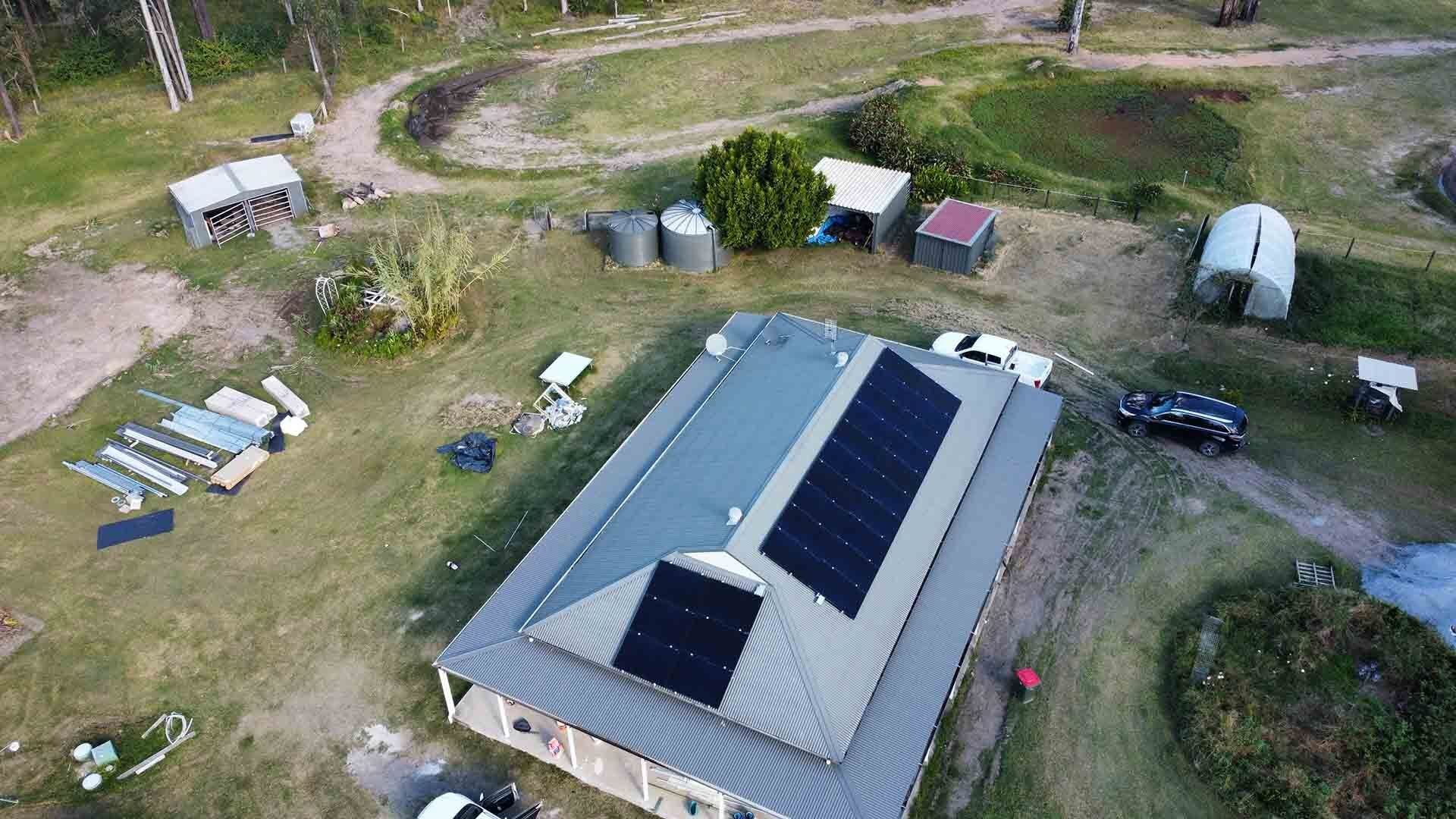 Newly Installed Solar Panels on Residential House — Local Electrician in Port Stephens, NSW