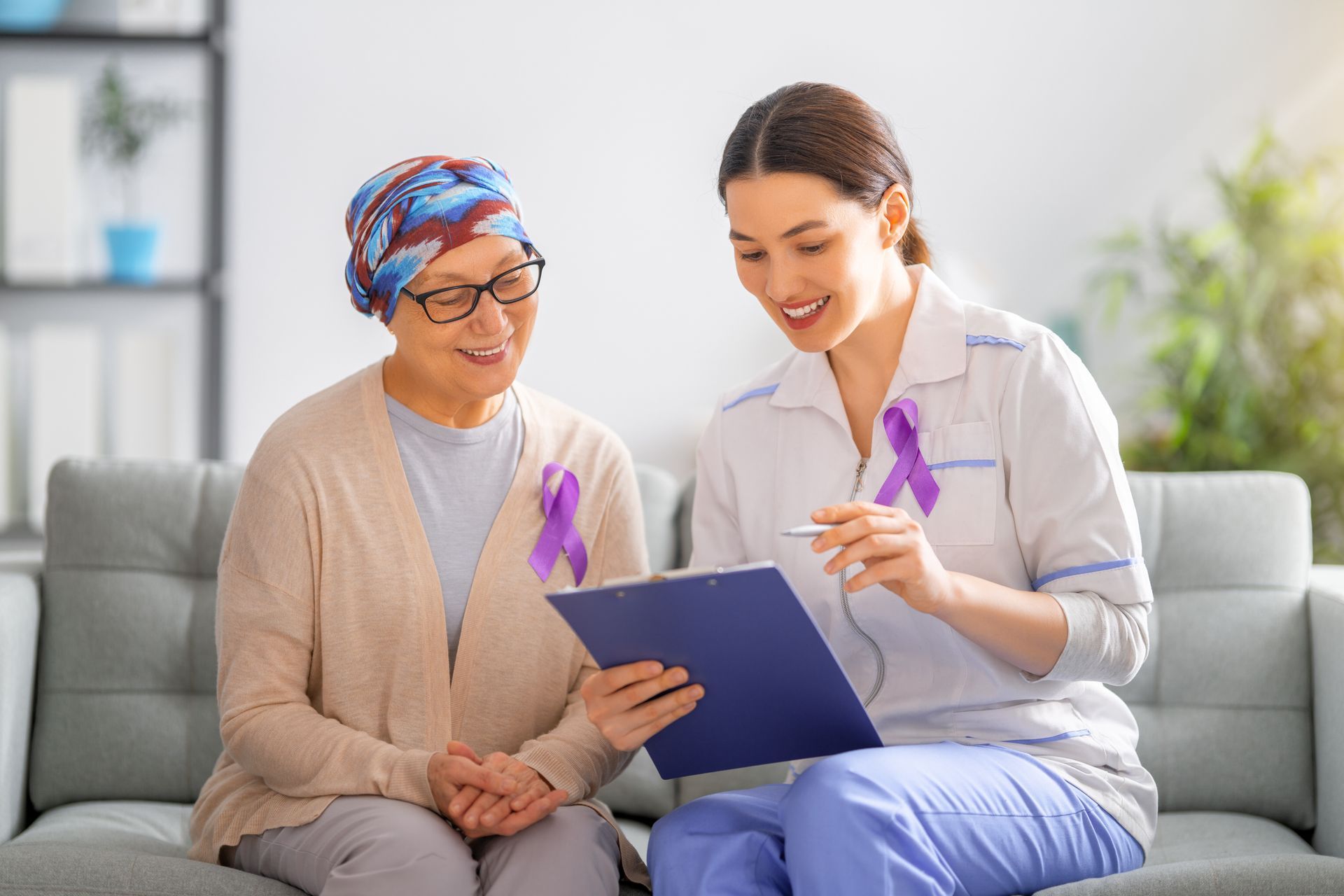 An oncologist performs routine cancer screenings to detect potential issues before they progress.
