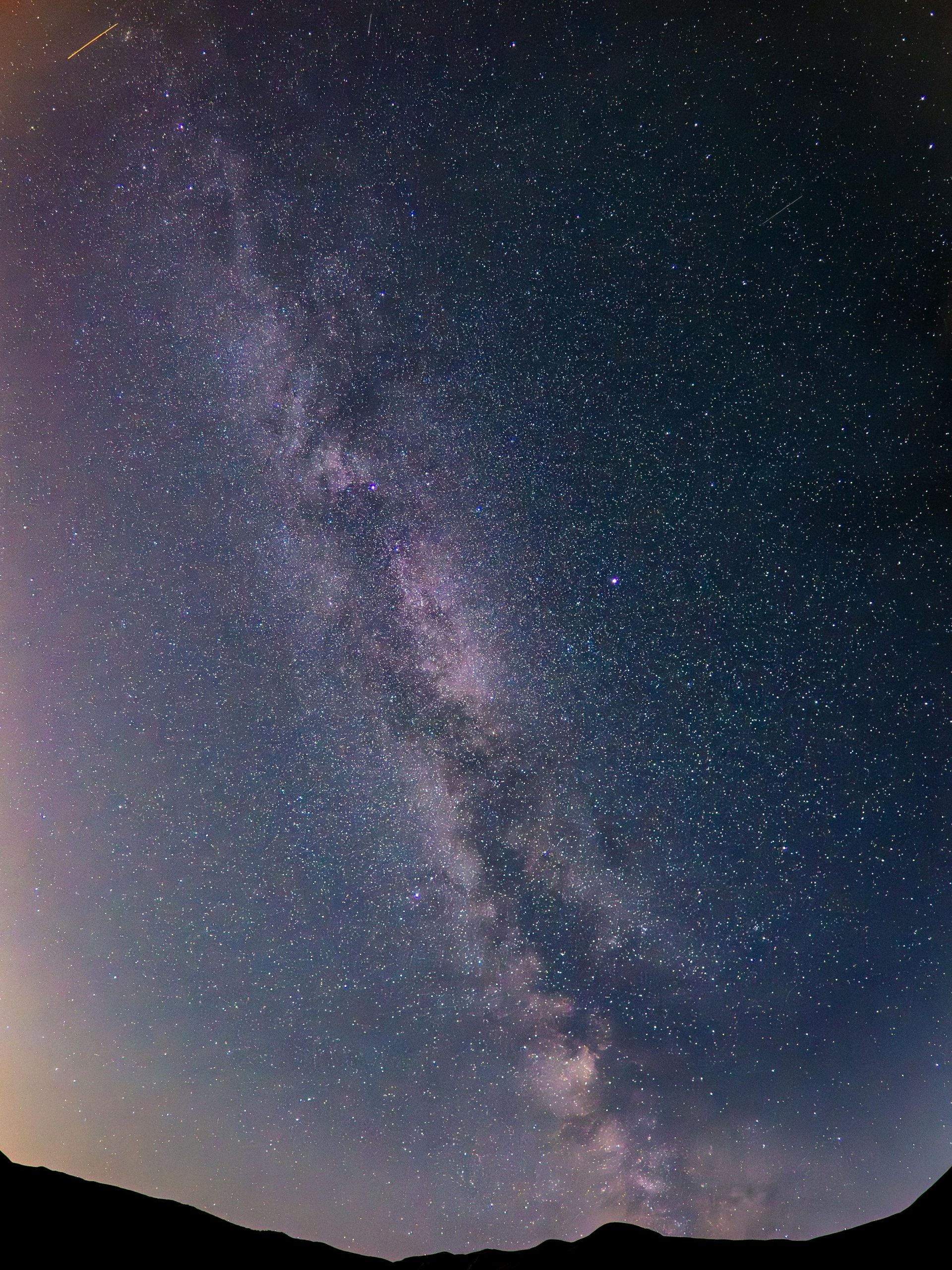 Milky Way galaxy with countless stars in dark night sky.
