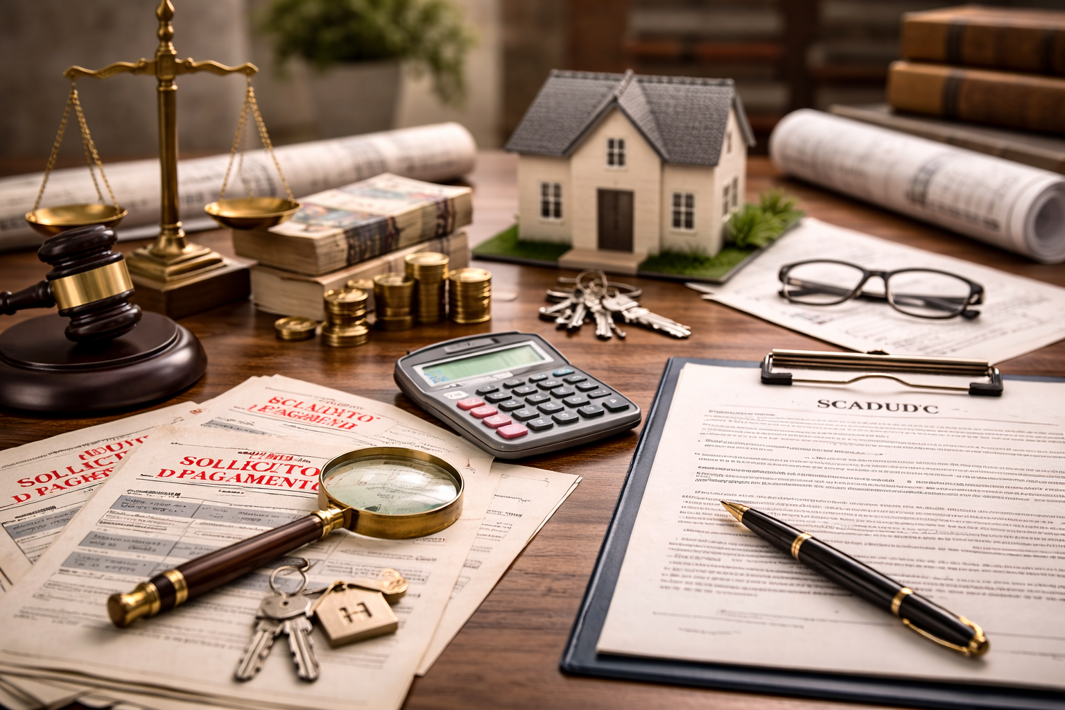 Moderna casa bianca con tetto spiovente, prato e un'auto parcheggiata davanti.