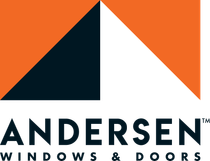 Andersen Windows & Doors logo: Orange and white triangle above the company name, with 