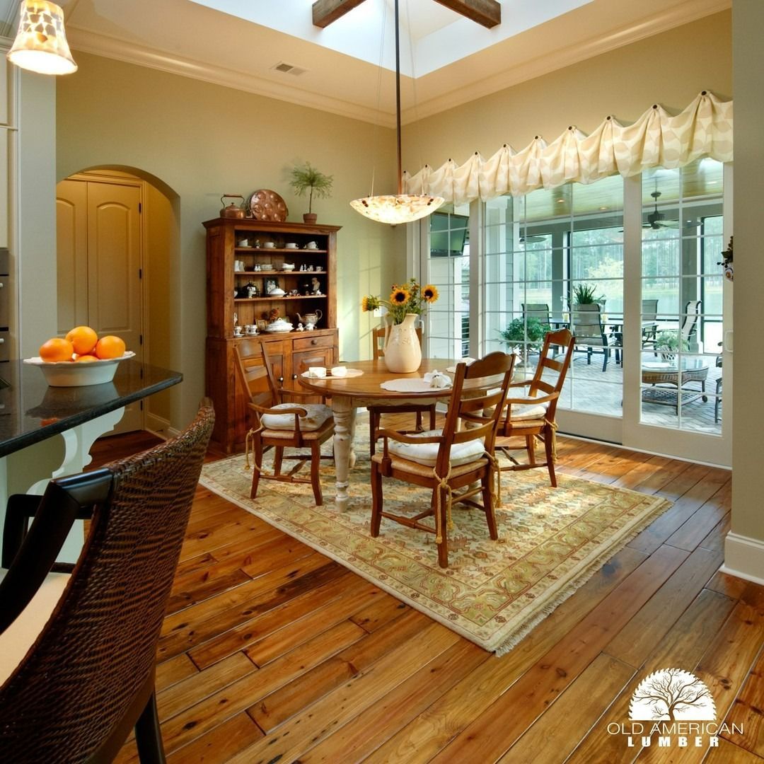 solid flooring in dining area