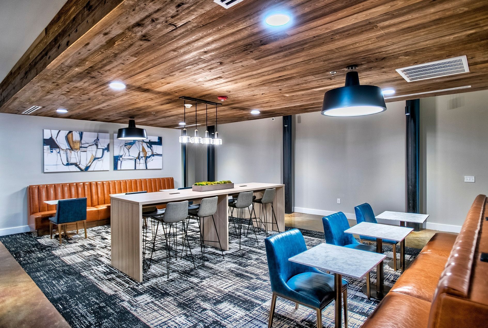 kitchen with wood ceiling