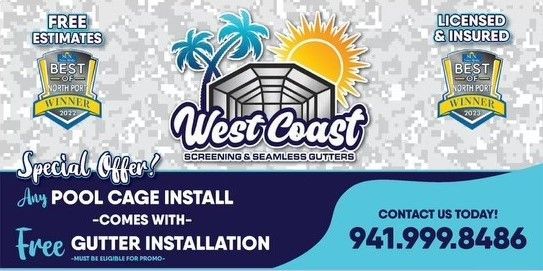 Screen Enclosure, Pool cage, Screen repair, Rescreening, Port Charlotte, North Port, Venice, Sarasota, Lanai,Naples, FLORIDA