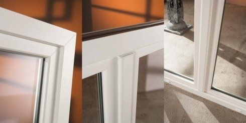dettaglio di un infisso bianco in PVC