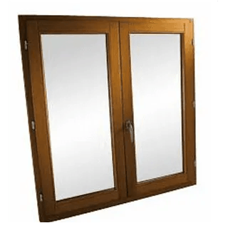 finestra in legno a doppia anta