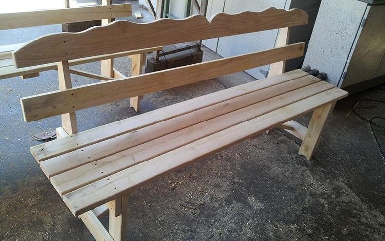 PANCHINA IN LEGNO PER GIARDINO
