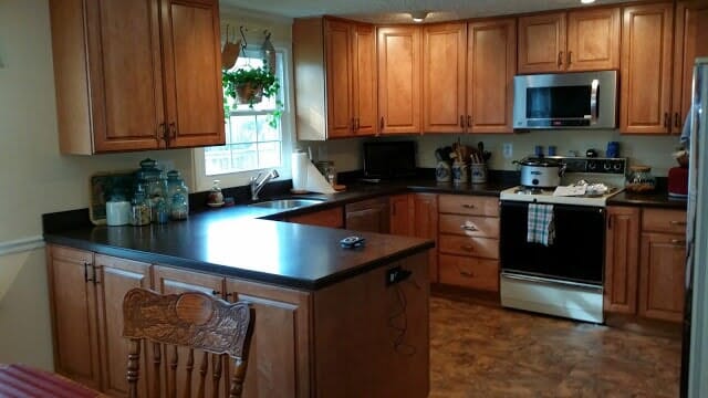Brown varnished kitchen fixtures and furnitures - Kitchen and bath services in Waldorf MD