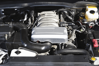 Car with open hood