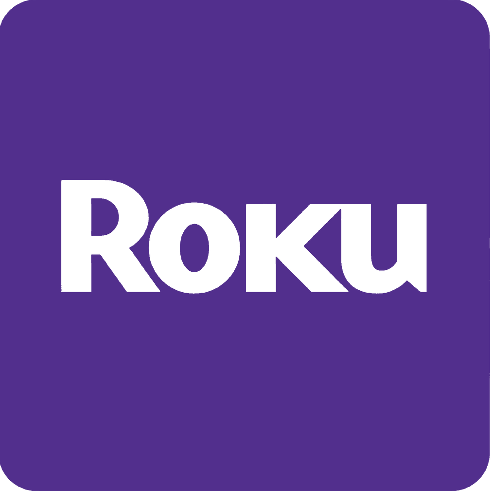 The white Roku logo centered on a purple, rounded-square background.