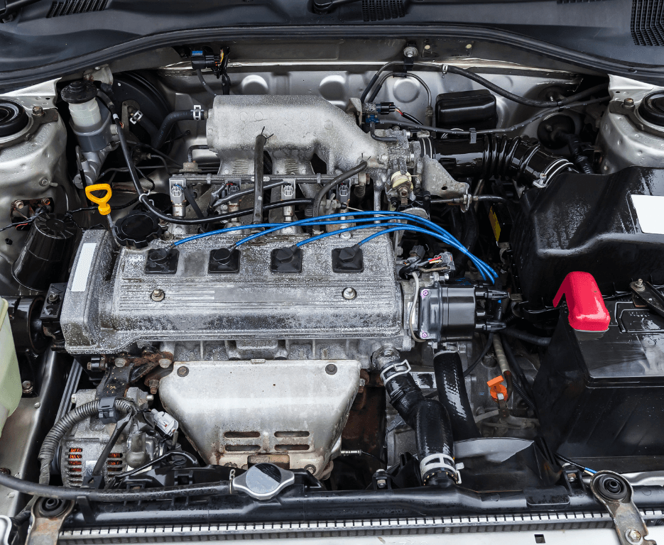 Mobile mechanic under the hood of a car