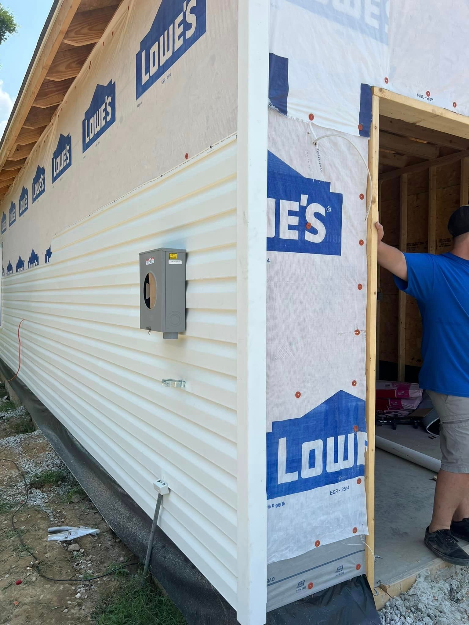 new construction electric exterior work