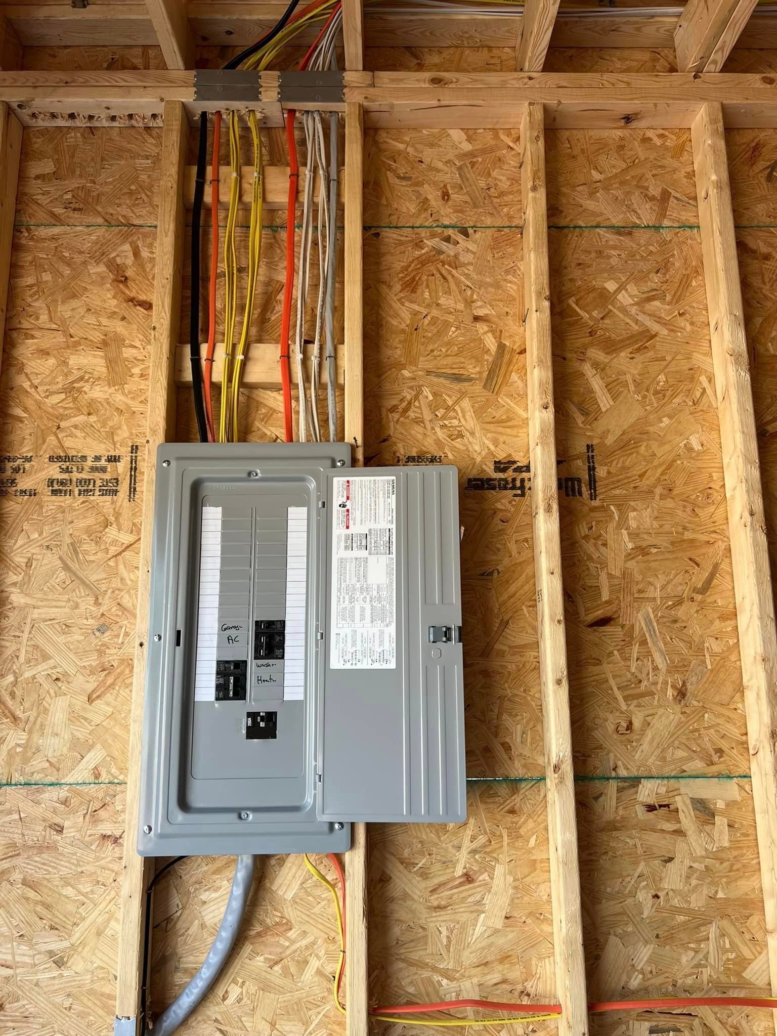 new construction electric panel