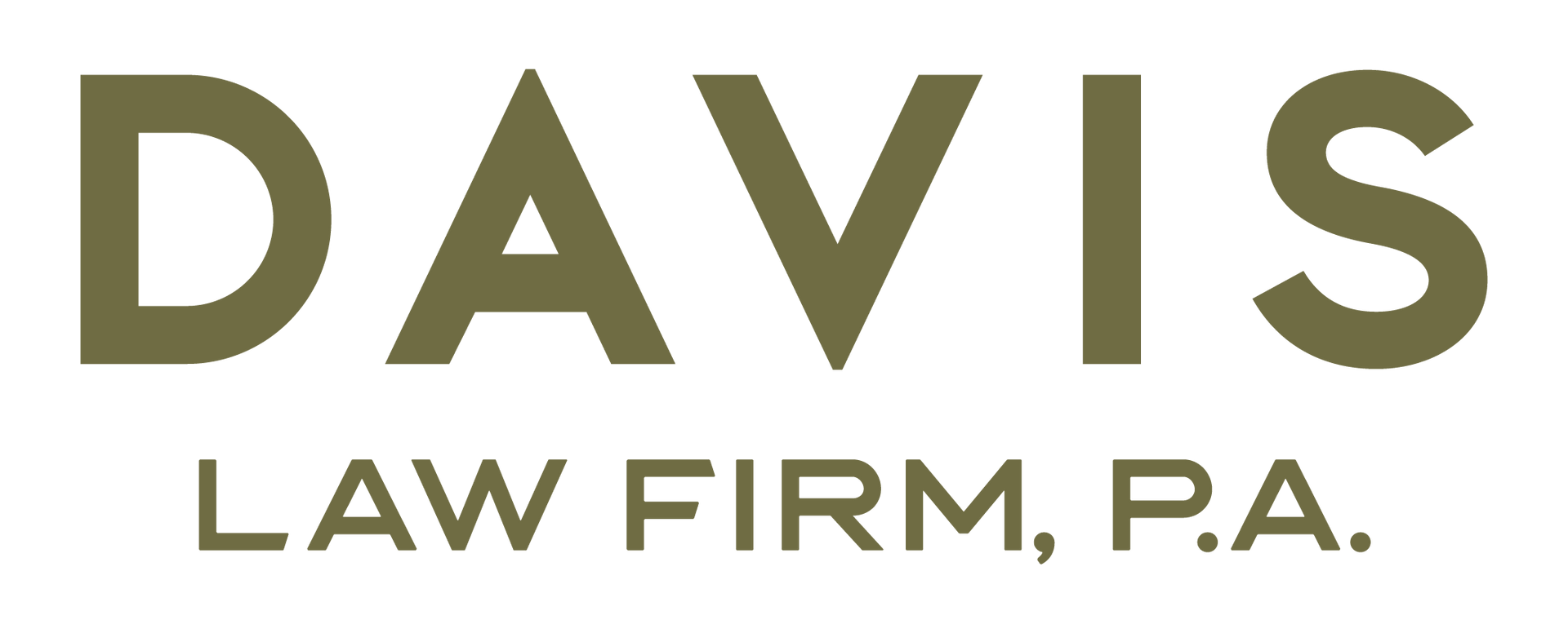A logo for a law firm called davis law firm p.a.