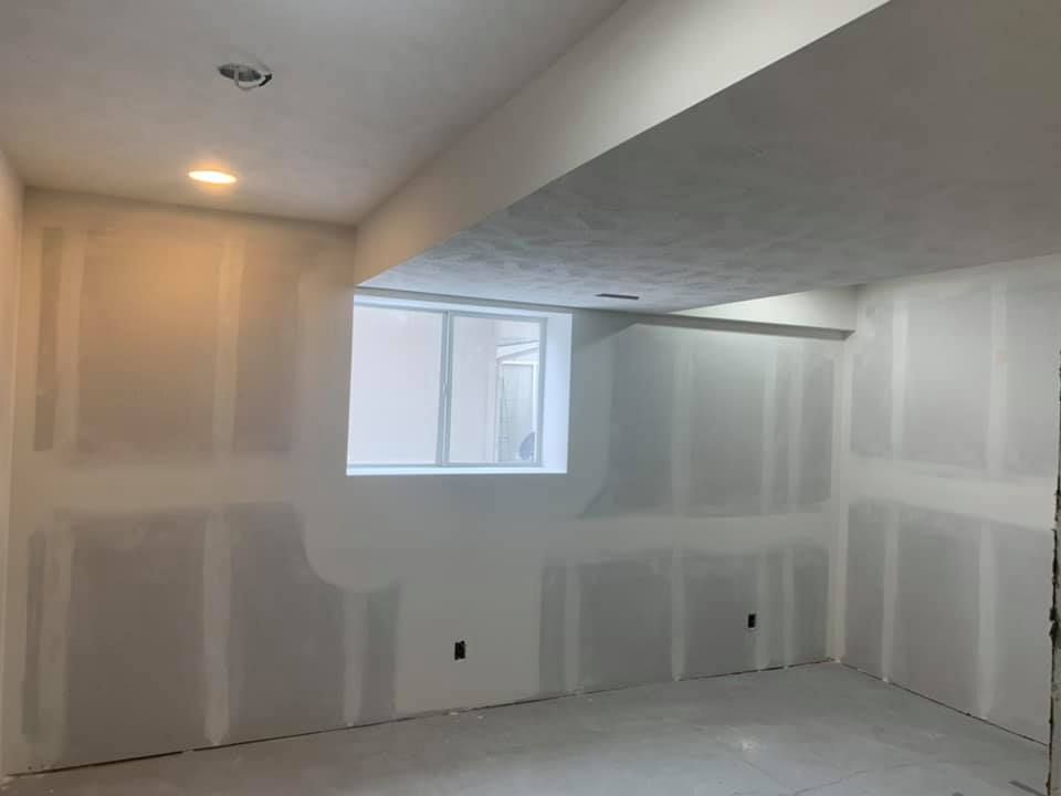 There is a window in the middle of the room.