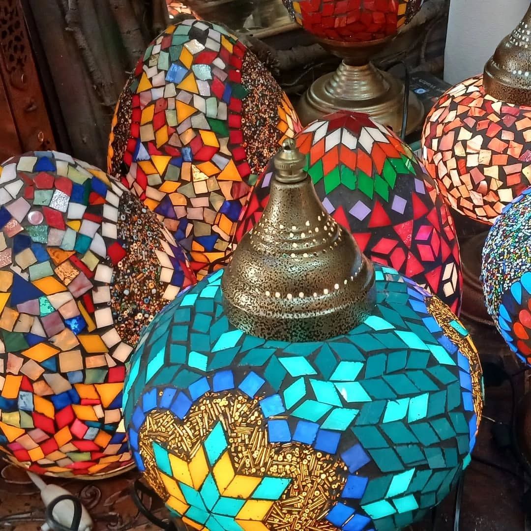 lampade in vetro etniche