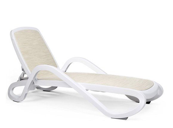 lettino solare bianco