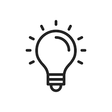 Glowing lightbulb icon, representing an idea or solution.