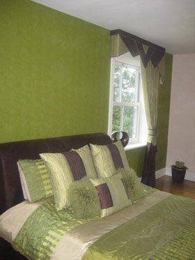 bespoke window dressings - bury - GPS soft furnishings - lime bed