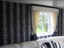bespoke window dressings - bury - GPS soft furnishings - feather pelmet